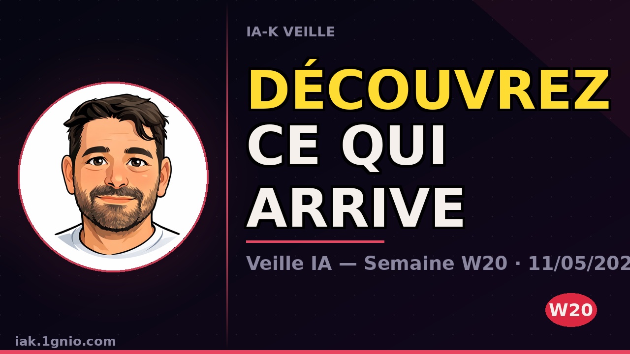 Veille IA — Semaine W20 · 11/05/2026 au 17/05/2026