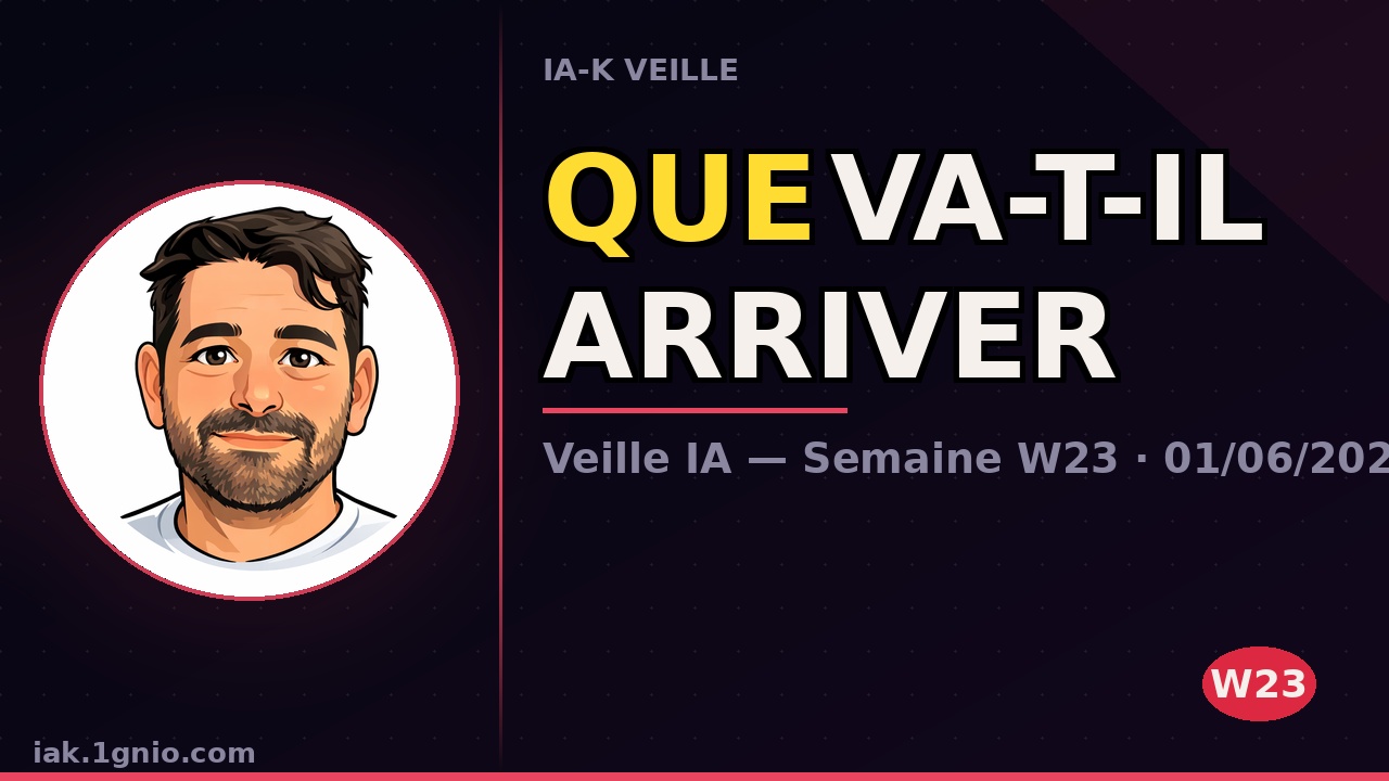 Veille IA — Semaine W23 · 01/06/2026 au 07/06/2026